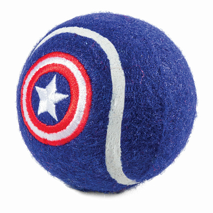 Игрушка для собак Marvel Капитан Америка «Мяч теннисный», d70мм