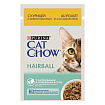 Cat Chow влажный корм для кошек контроль образования комков шерсти с курицей /зеленой фасолью (пауч)