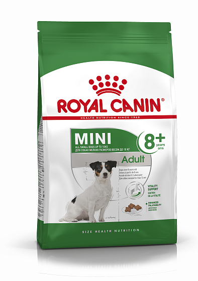 Royal Canin Mini Adult 8+ Полнорационный сухой корм для собак миниатюрных размеров от 8 до 12 лет