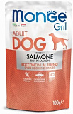 Monge Dog Grill Pouch влажный корм для собак курица с лососем пауч