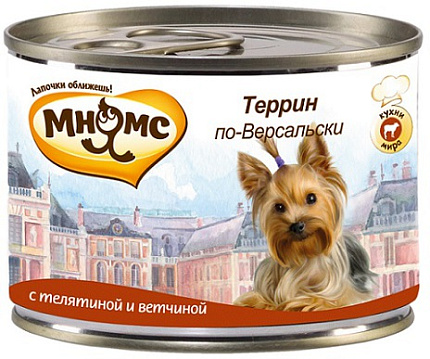 Мнямс консервы для собак Террин по-Версальски (телятина с ветчиной)