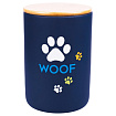 КерамикАрт бокс керамический для хранения корма для собак WOOF 1900 мл, черный